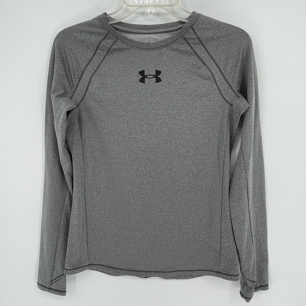 Under‎ Armour Women's Gray ColdGear Fitted Long Sleeve Shirt Size Small
